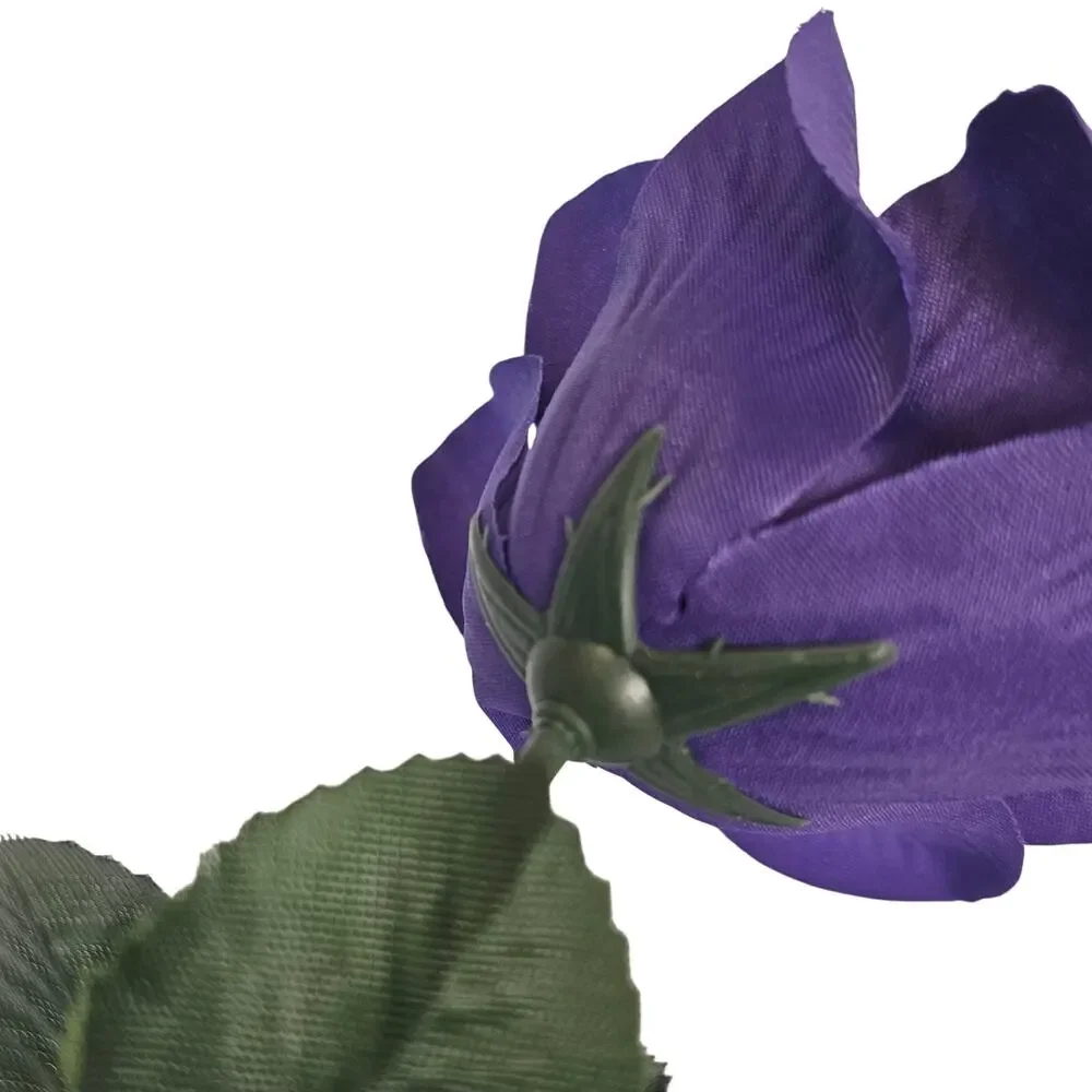 Royal Eggplant Purple Silk Rose Flower Bushes 7 Roses 2.5